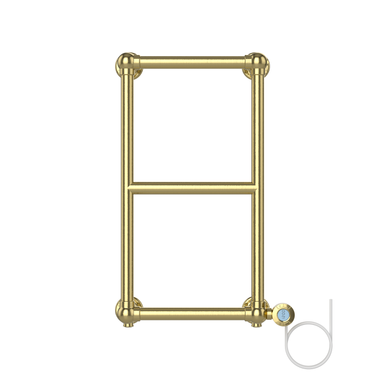 Brass Vertical Traditional Electric Towel Radiator 700 x 400mm - Regent
