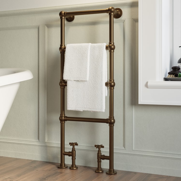 Bronze Vertical Traditional Towel Radiator 1200 x 479mm – Regent