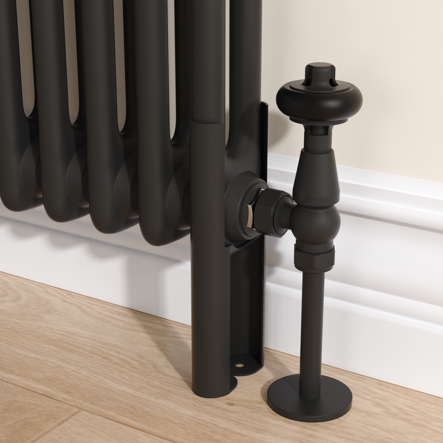 Reggio  Two Column Traditional Radiator Feet REGGIOFEET2B