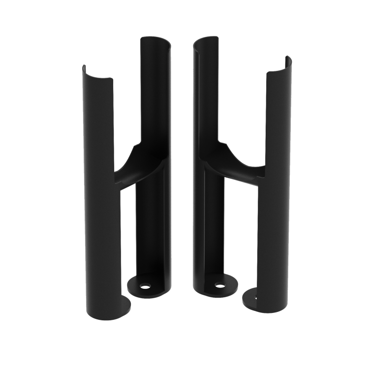 Reggio Black Two Column Traditional Radiator Feet