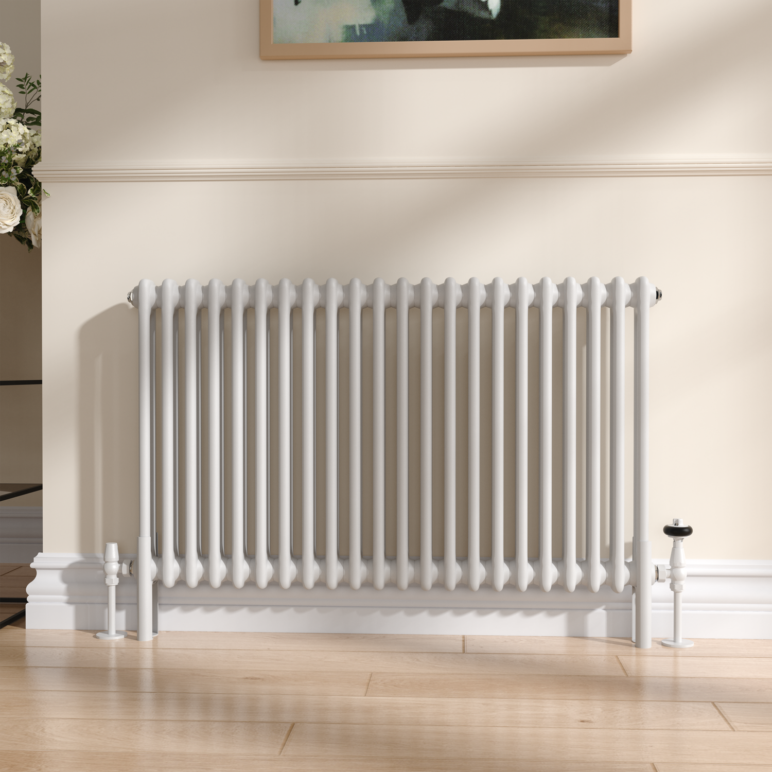 Traditional Radiator Feet Reggio White Two Column Traditional Radiator Feet REGGIOFEET2W ...