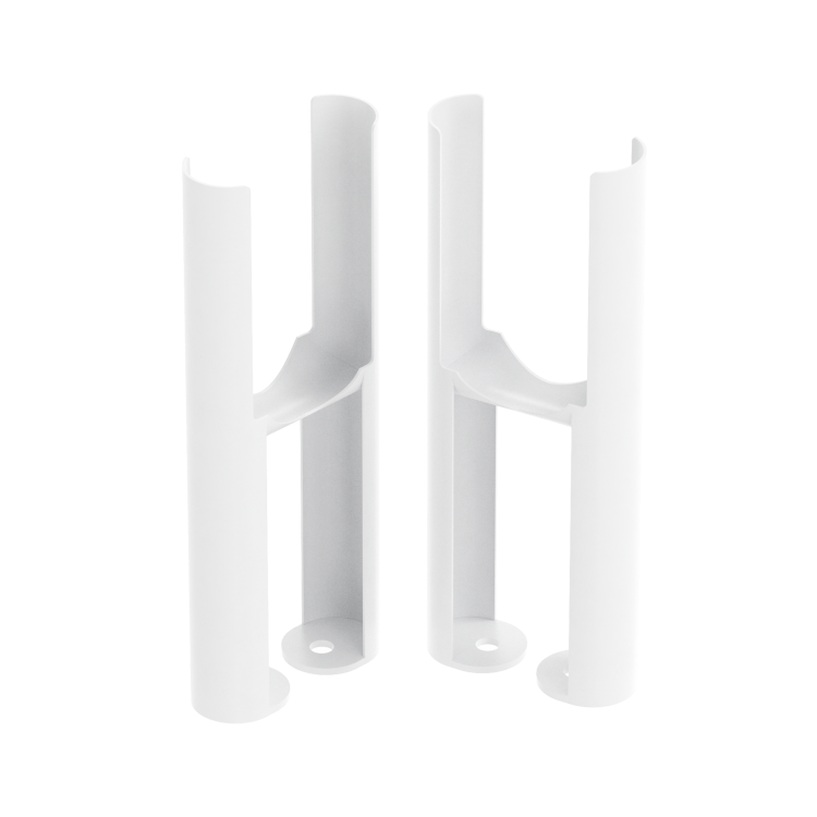 Reggio White Two Column Traditional Radiator Feet