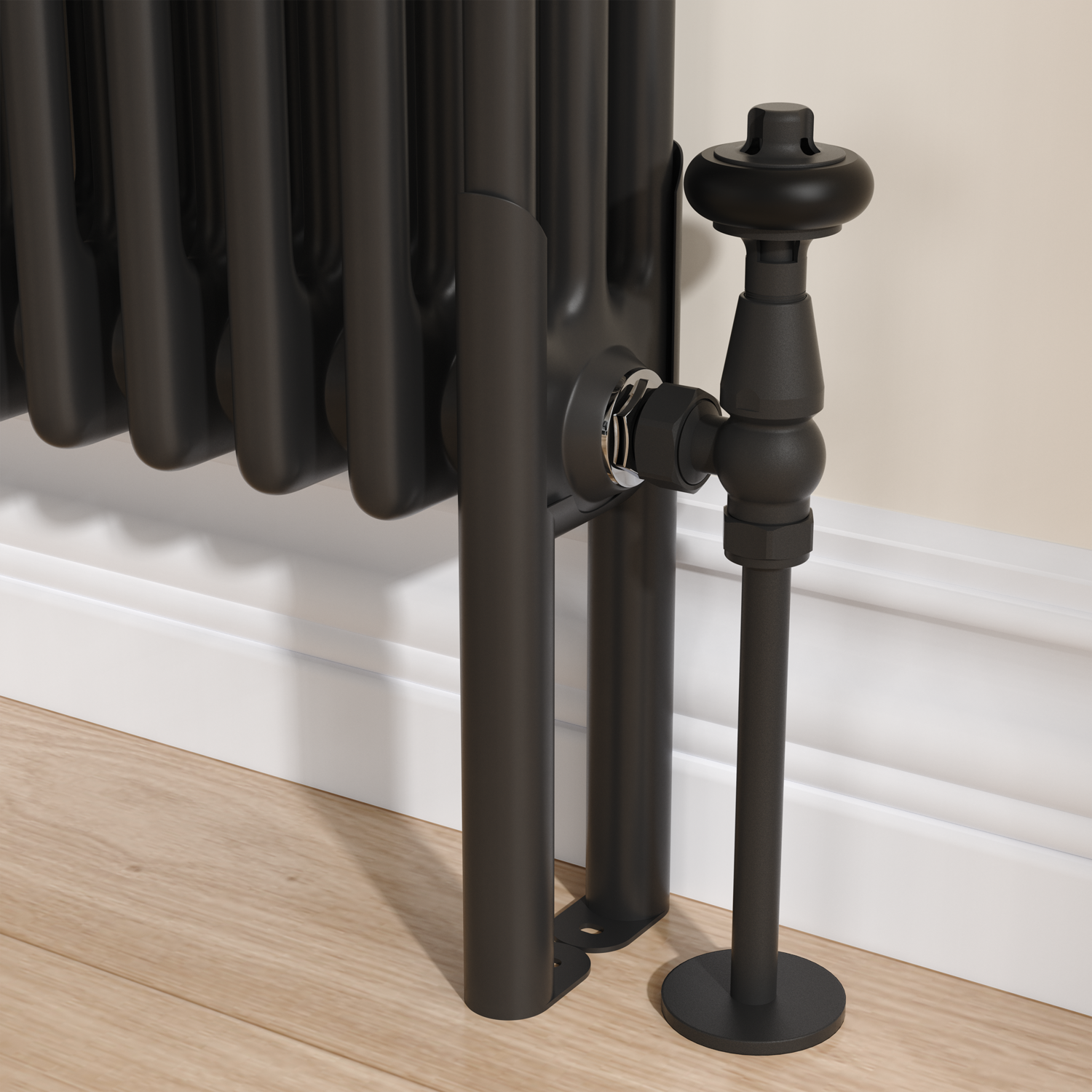 Reggio  Three Column Traditional Radiator Feet REGGIOFEET3B