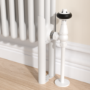 Reggio White Three Column Traditional Radiator Feet