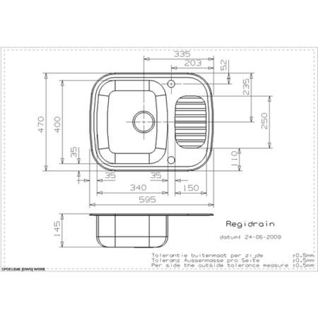 Single Bowl Inset Stainless Steel Kitchen Sink - Reginox