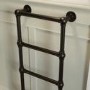 Black Vertical Traditional Towel Rail Radiator 1200 x 479mm - Regent