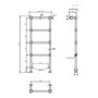 ALMOST PERFECT - Black Vertical Traditional Towel Rail Radiator 1200 x 479mm - Regent