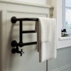 Black Traditional Heated Towel Shelf Radiator 350 x 550mm- Regent