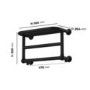 Black Traditional Heated Towel Shelf Radiator 350 x 550mm- Regent