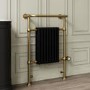 Black and Brass Electric Traditional Column Radiator with Towel Rail 952 x 659mm - Regent
