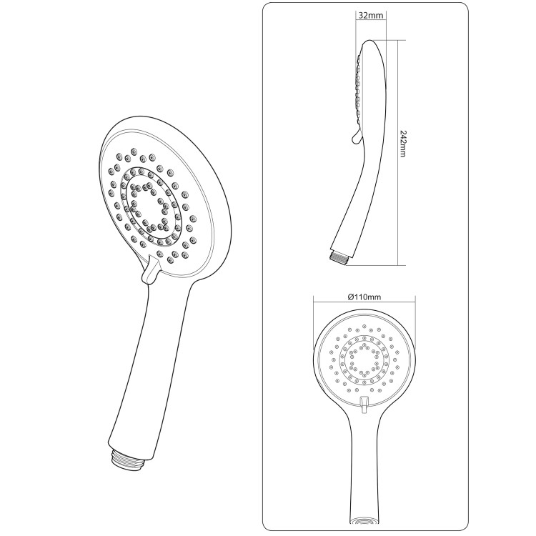 GRADE A1 - Triton Showers Lentini Concentric Mixer Shower