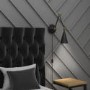 Black Cone Wall Light with Brass Finish - Rome
