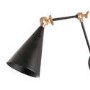 Black Cone Wall Light with Brass Finish - Rome