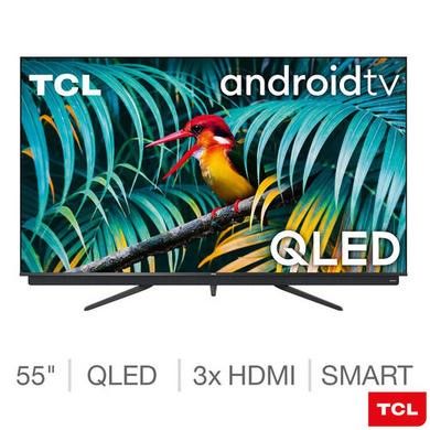 Refurbished TCL 55 4K Ultra HD with HDR10+ QLED Freeview Play Smart TV