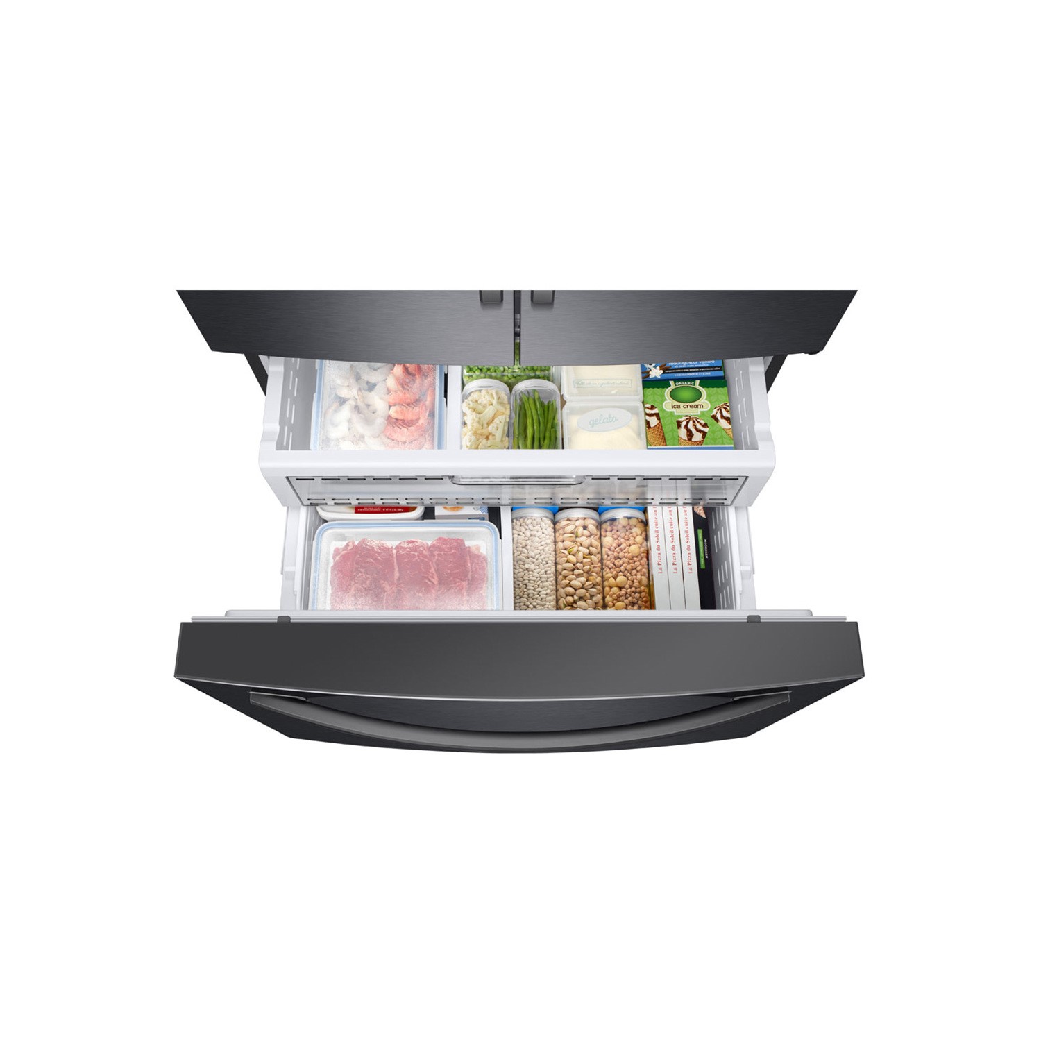 Samsung 539 Litre Four Door American Fridge Freezer Black RF23R62E3B1