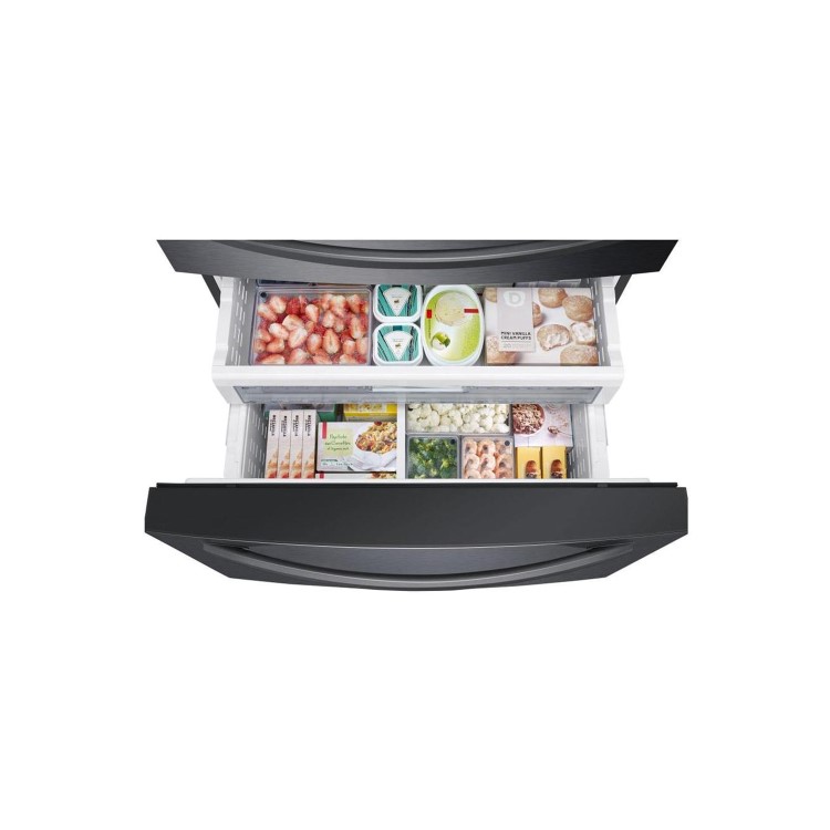Refurbished Samsung RF24R7201B1 Freestanding 521 Litre 75/25 American Fridge Freezer With Ice And Water Dispenser Black