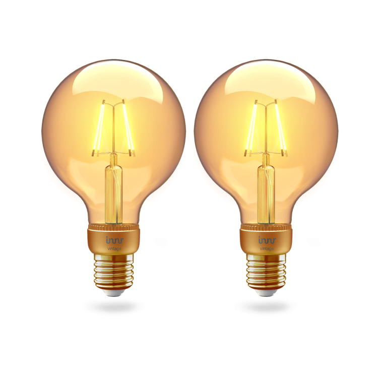 Innr E27 Filament Bulb vintage G95 Globe  Z3.0 2 Pack