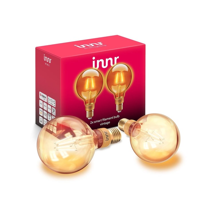 Innr E27 Filament Bulb vintage G95 Globe  Z3.0 2 Pack