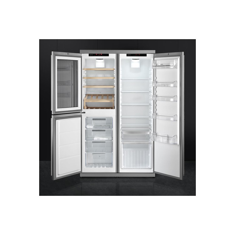 Smeg RF354RX 54cm Wide Freestanding Larder Fridge - Stainless Steel