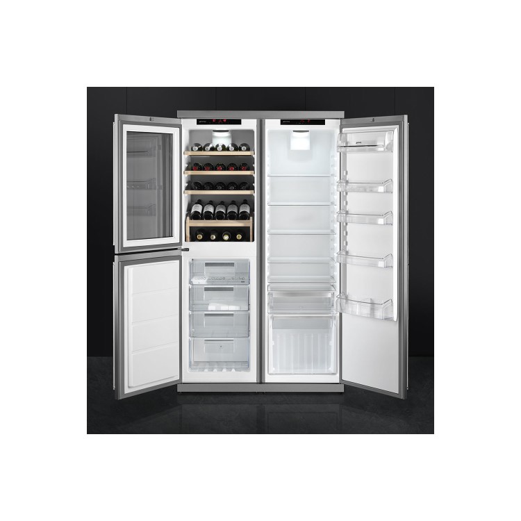 Smeg RF354RX 54cm Wide Freestanding Larder Fridge - Stainless Steel