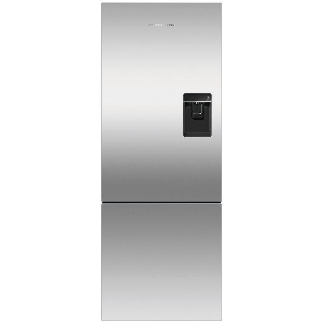 Refurbished Fisher & Paykel Freestanding 380 Litre 70/30 Fridge Freezer with Ice and Water Dispenser Stainless Steel