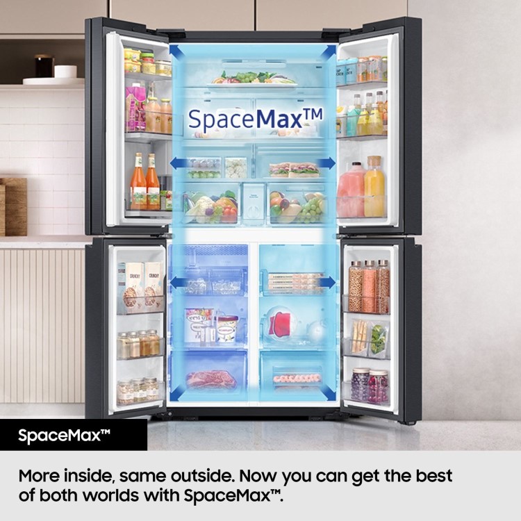 Samsung 495 Litre Side-By-Side American Fridge Freezer - Black