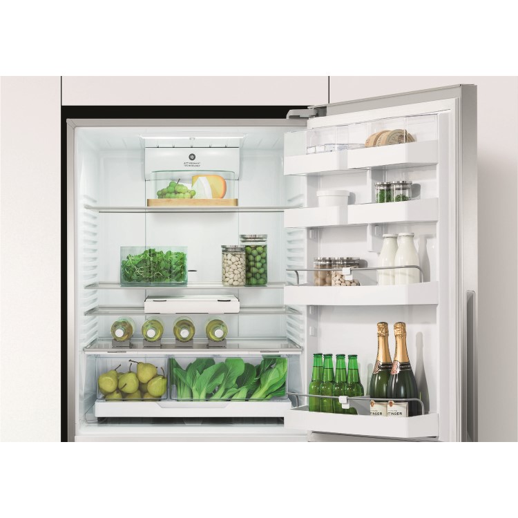 Fisher & Paykel RF522BRPUX6 25233 - 79cm Wide Right Hand Hinge Handleless Freestanding Fridge Freezer  With And Water Stainless Steel