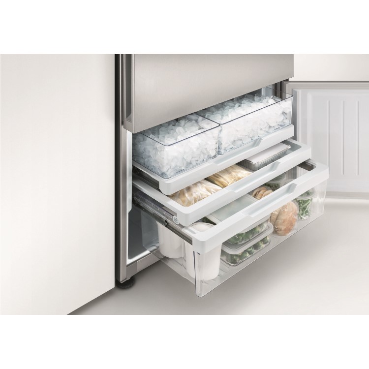 Fisher & Paykel RF522BRPUX6 25233 - 79cm Wide Right Hand Hinge Handleless Freestanding Fridge Freezer  With And Water Stainless Steel