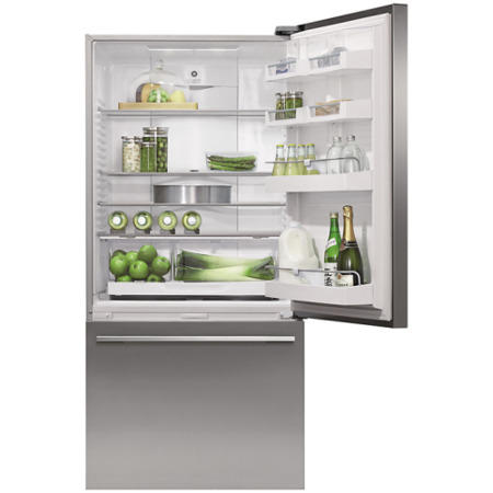 Fisher & Paykel RF522WDRX4 25182 Door-And-Drawer Design Right Hand Hinge Freestanding Fridge Freezer - EZKleen Stainless Steel