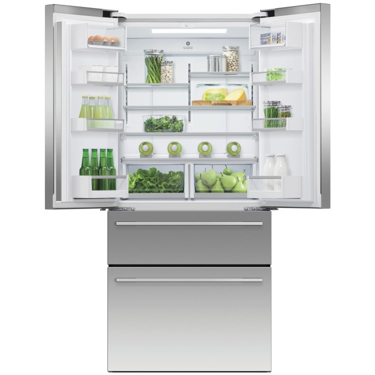Fisher & Paykel Fridge Freezer French Door Double Freezer Drawers 790mm - Ice & Water