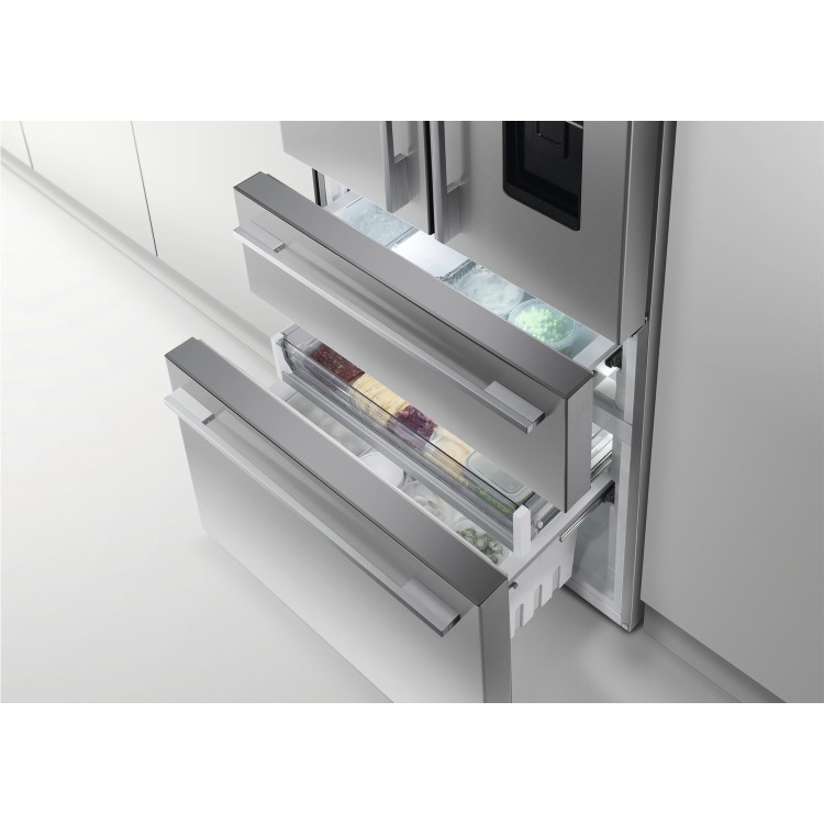 Fisher & Paykel Fridge Freezer French Door Double Freezer Drawers 790mm - Ice & Water