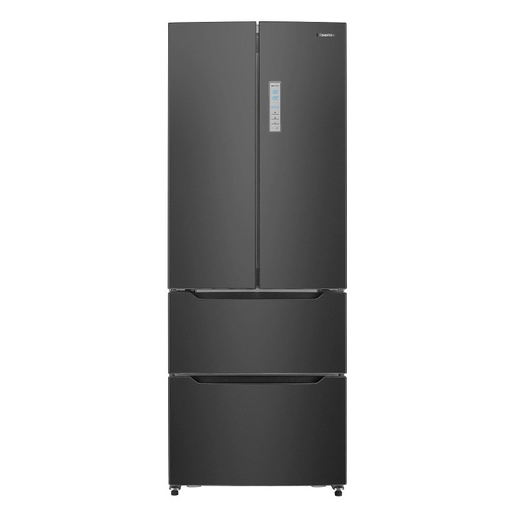 GRADE A2 - Hisense RF528N4AB1 70cm Wide French Door Freestanding Fridge Freezer - Black