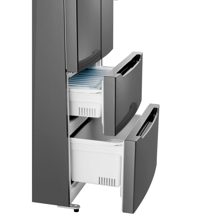 GRADE A2 - Hisense RF528N4AB1 70cm Wide French Door Freestanding Fridge Freezer - Black