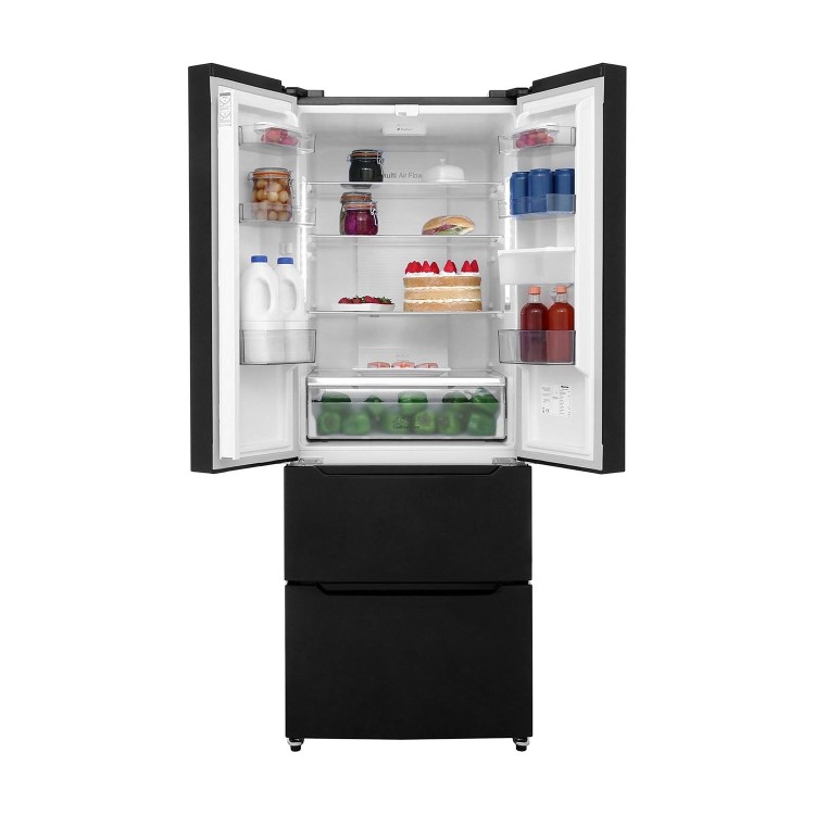 GRADE A2 - Hisense RF528N4WB1 American Style Side-by-side Fridge Freezer - Black