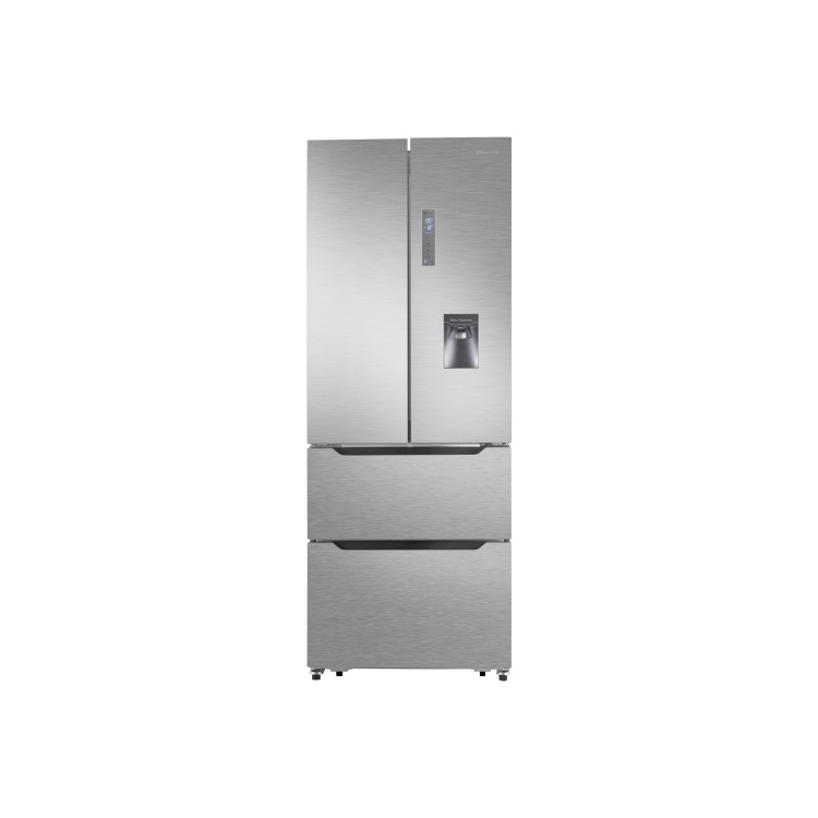 GRADE A3 - Hisense RF528N4WC1 50/50 Split Frost Free American Style Fridge Freezer - Stainless Steel