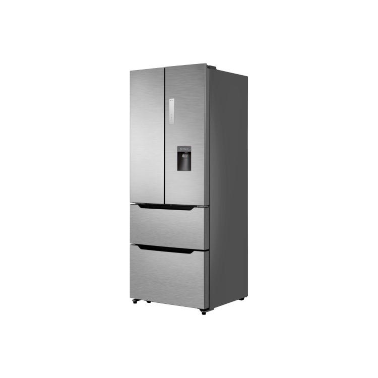 GRADE A3 - Hisense RF528N4WC1 50/50 Split Frost Free American Style Fridge Freezer - Stainless Steel