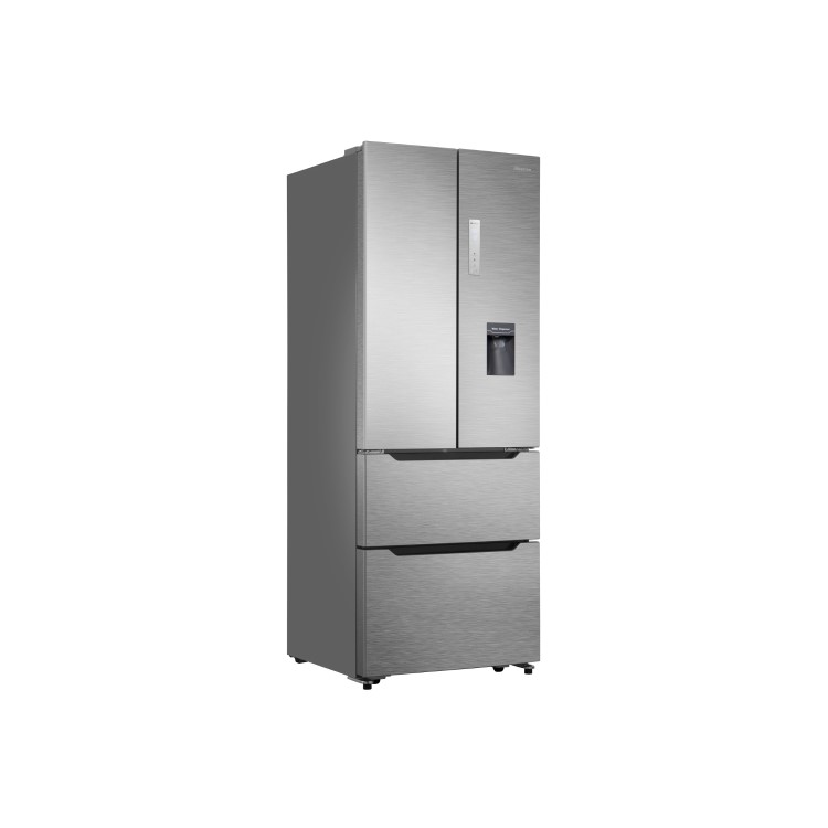 GRADE A3 - Hisense RF528N4WC1 50/50 Split Frost Free American Style Fridge Freezer - Stainless Steel
