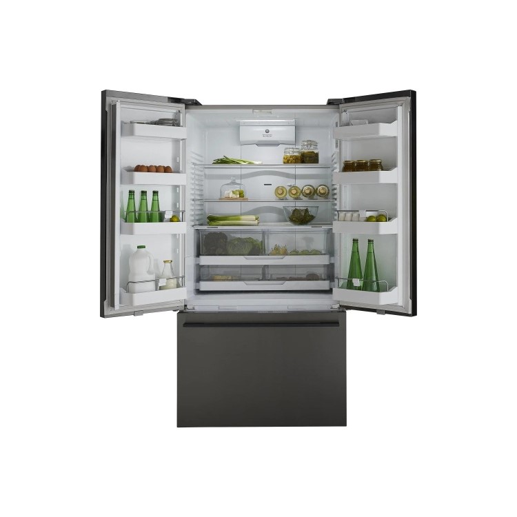 Fisher & Paykel 541 Litre French Style American Fridge Freezer - Black Steel