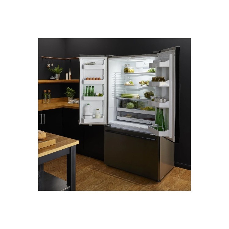 Fisher & Paykel 541 Litre French Style American Fridge Freezer - Black Steel