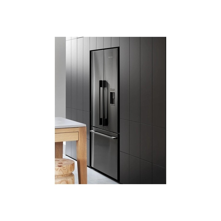 Fisher & Paykel 541 Litre French Style American Fridge Freezer - Black Steel