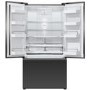 Fisher & Paykel 569 Litre French Style American Fridge Freezer - Matt Black Glass