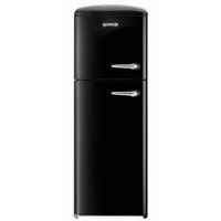 Gorenje RF60309OBK-L Retro Style Left Hand Hinge Top Mount Freestanding Fridge Freezer Black