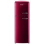 GRADE A1 - As new but box opened - Gorenje RF60309OR-L Retro Style Left Hand Hinge Top Mount Freestanding Fridge Freezer Burgundy