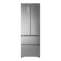 Hisense PureFlat 485 Litre French Style American Fridge Freezer - Stainless Steel