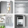 Hisense PureFlat 485 Litre 60/40 Fridge Freezer - Stainless Steel