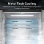 Hisense PureFlat 485 Litre 60/40 Fridge Freezer - Stainless Steel