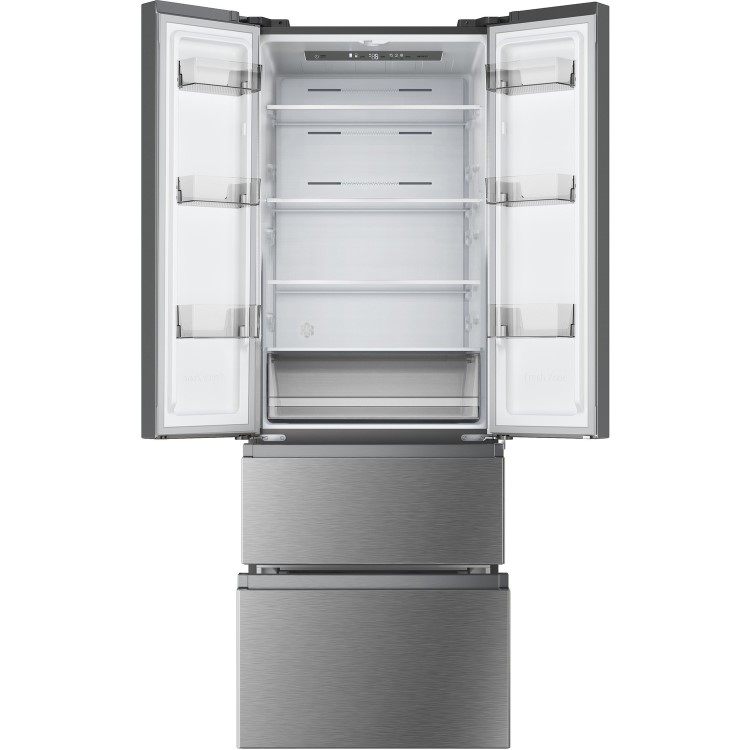 Hisense 485 Litre 70/30 Freestanding Fridge Freezer - Stainless Steel