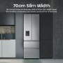 Hisense PureFlat 485 Litre 60/40 Fridge Freezer - Stainless Steel