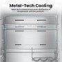 Hisense PureFlat 485 Litre 60/40 Fridge Freezer - Stainless Steel