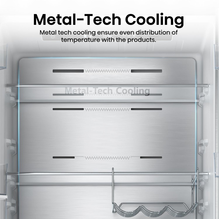 Hisense PureFlat 485 Litre 60/40 Fridge Freezer - Stainless Steel